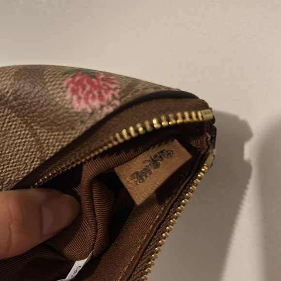 Coach Brown Floral Wristlet - Picture 5 of 5